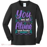 You Are Not Alone Suicide Prevention Awareness Kids Long Sleeve Shirt thumb 0
