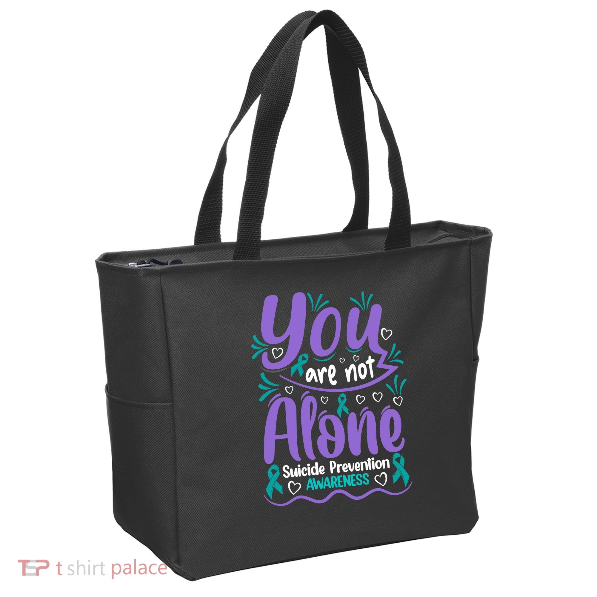 You Are Not Alone Suicide Prevention Awareness Tote Bag