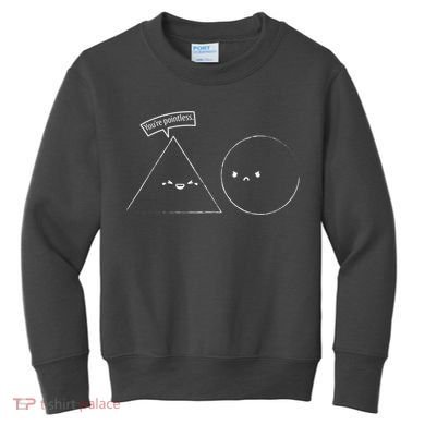 You Are Pointless Sarcasm Novelty Merch Math Funny Math Kids Sweatshirt