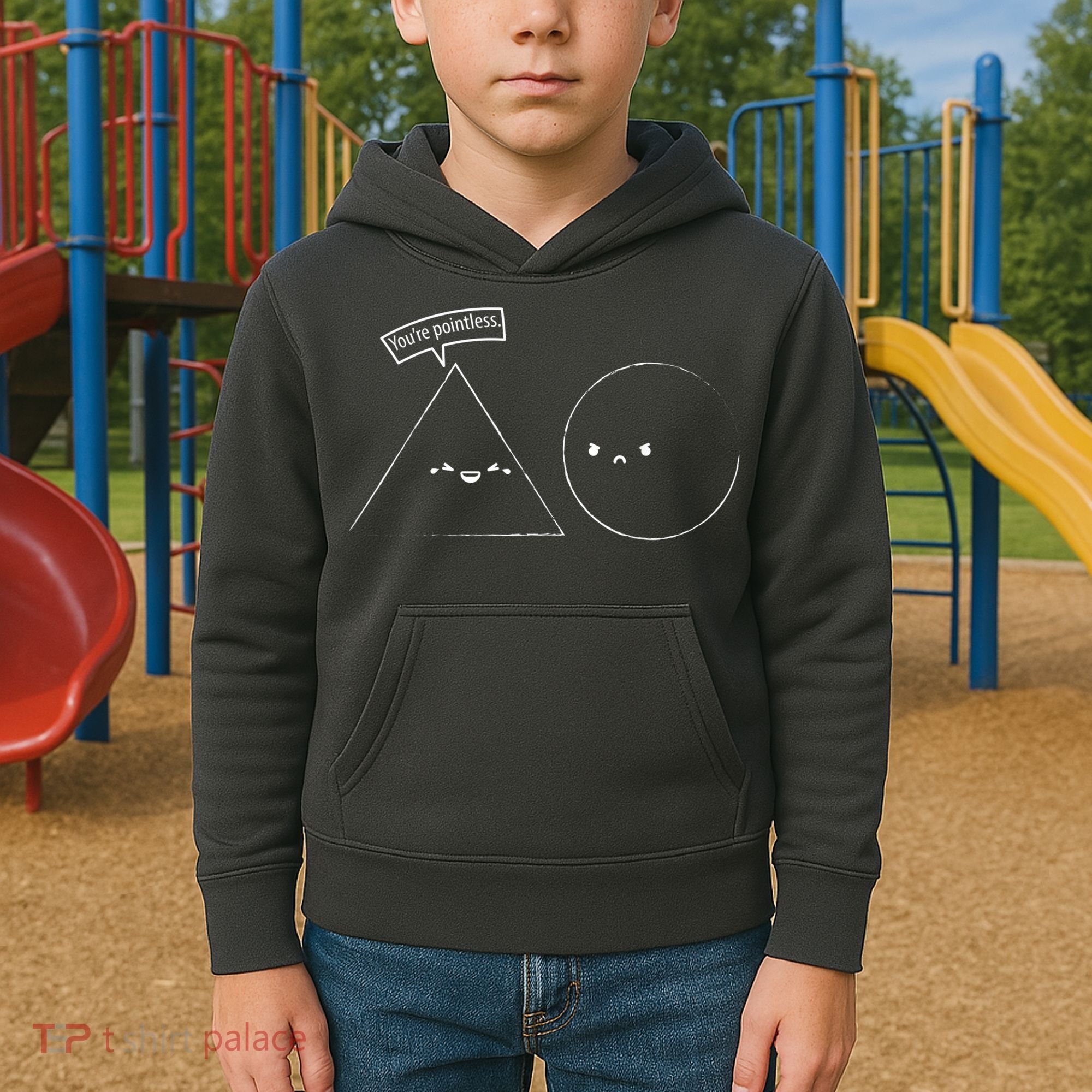 You Are Pointless Sarcasm Novelty Merch Math Funny Math Kids Hoodie