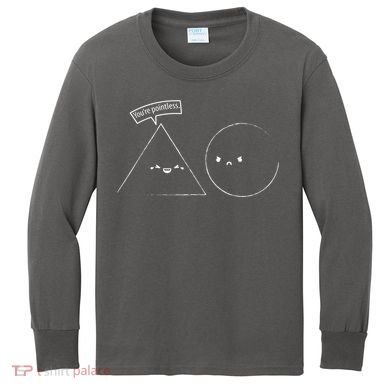 You Are Pointless Sarcasm Novelty Merch Math Funny Math Kids Long Sleeve Shirt
