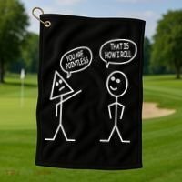 You Are Pointless That Is How I Roll Math Funny Golf Towel thumb 1