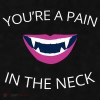 You're A Pain In The Neck Funny Vampire Ladies PosiCharge Tri-Blend Wicking Tank thumb 2