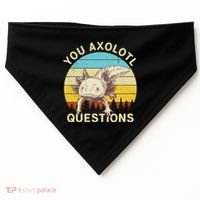 You Axolotl Questions Retro Funny Reptile USA-Made Doggie Bandana thumb 0