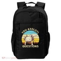 You Axolotl Questions Retro Funny Reptile Backpack thumb 0
