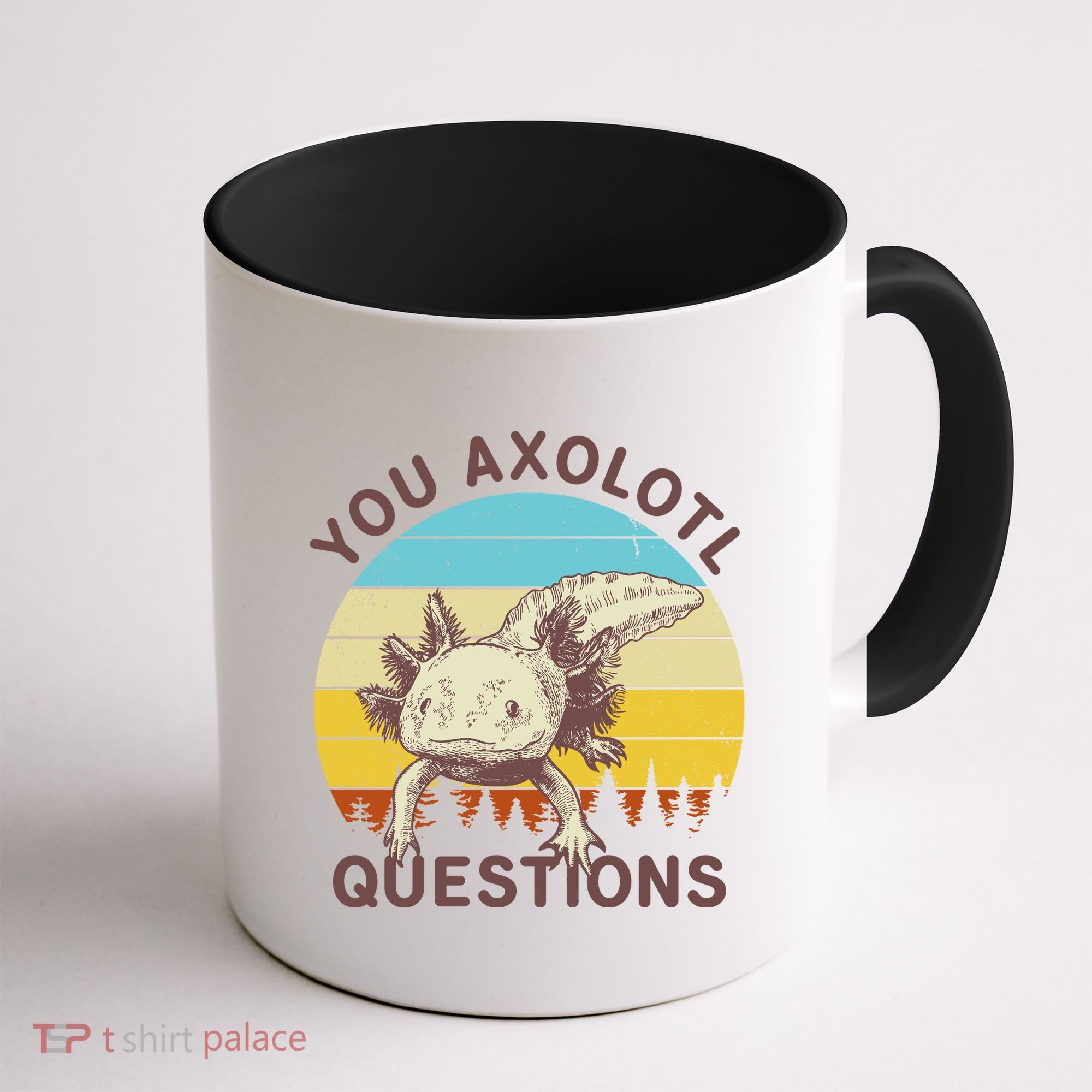 You Axolotl Questions Retro Funny Reptile Coffee Mug