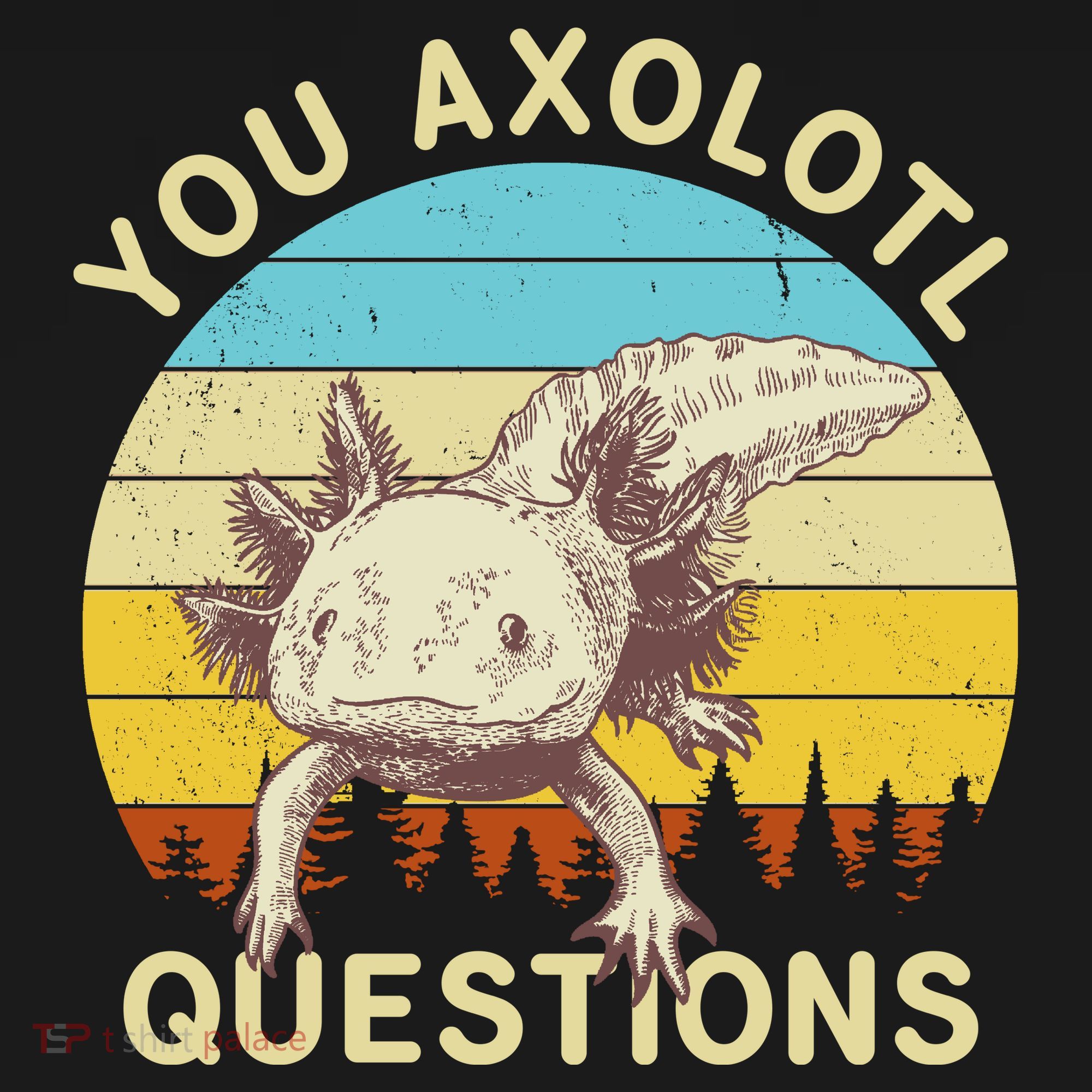 You Axolotl Questions Retro Funny Reptile Women's Hoodie