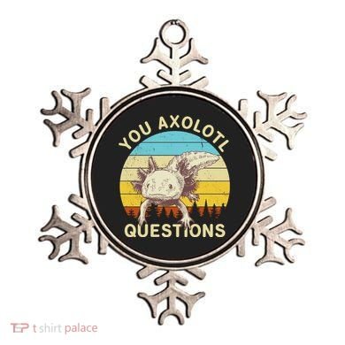You Axolotl Questions Retro Funny Reptile Ornament