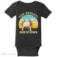 You Axolotl Questions Retro Funny Reptile Baby Bodysuit thumb 0