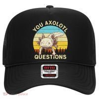 You Axolotl Questions Retro Funny Reptile Hat thumb 0