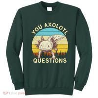 You Axolotl Questions Retro Funny Reptile Sweatshirt thumb 0