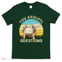 You Axolotl Questions Retro Funny Reptile T-Shirt thumb 0
