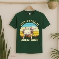 You Axolotl Questions Retro Funny Reptile T-Shirt thumb 2