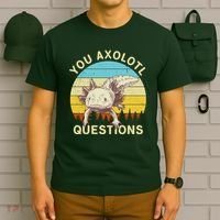 You Axolotl Questions Retro Funny Reptile T-Shirt thumb 6
