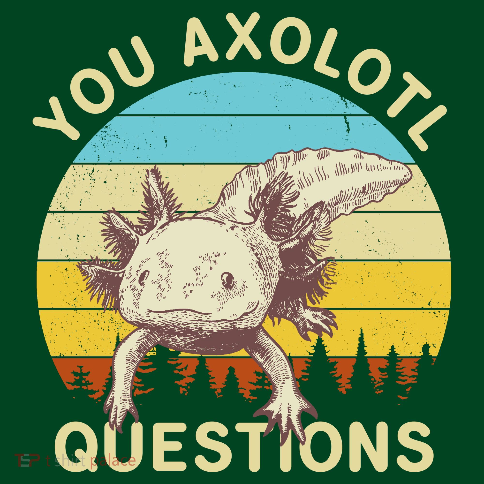 You Axolotl Questions Retro Funny Reptile Coaster