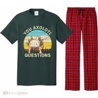 You Axolotl Questions Retro Funny Reptile Pajama Set thumb 0