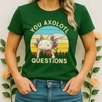 You Axolotl Questions Retro Funny Reptile Women's T-Shirt thumb 2