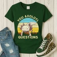 You Axolotl Questions Retro Funny Reptile Women's T-Shirt thumb 3
