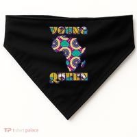 Young African Queen African Cloth Pattern Celebrating Black History USA-Made Doggie Bandana thumb 0