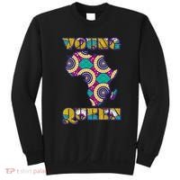 Young African Queen African Cloth Pattern Celebrating Black History Sweatshirt thumb 0