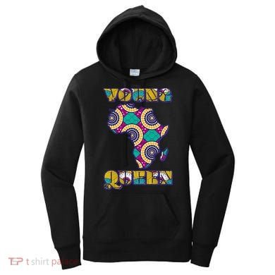 Young African Queen African Cloth Pattern Celebrating Black History Women's Hoodie