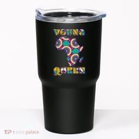 Young African Queen African Cloth Pattern Celebrating Black History Tumbler thumb 0