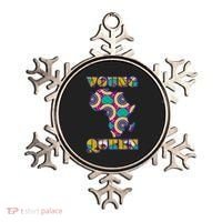 Young African Queen African Cloth Pattern Celebrating Black History Ornament thumb 0