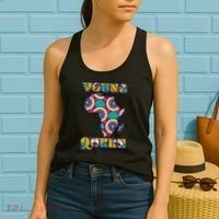 Young African Queen African Cloth Pattern Celebrating Black History Women's Tank Top thumb 2
