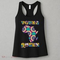 Young African Queen African Cloth Pattern Celebrating Black History Women's Tank Top thumb 3