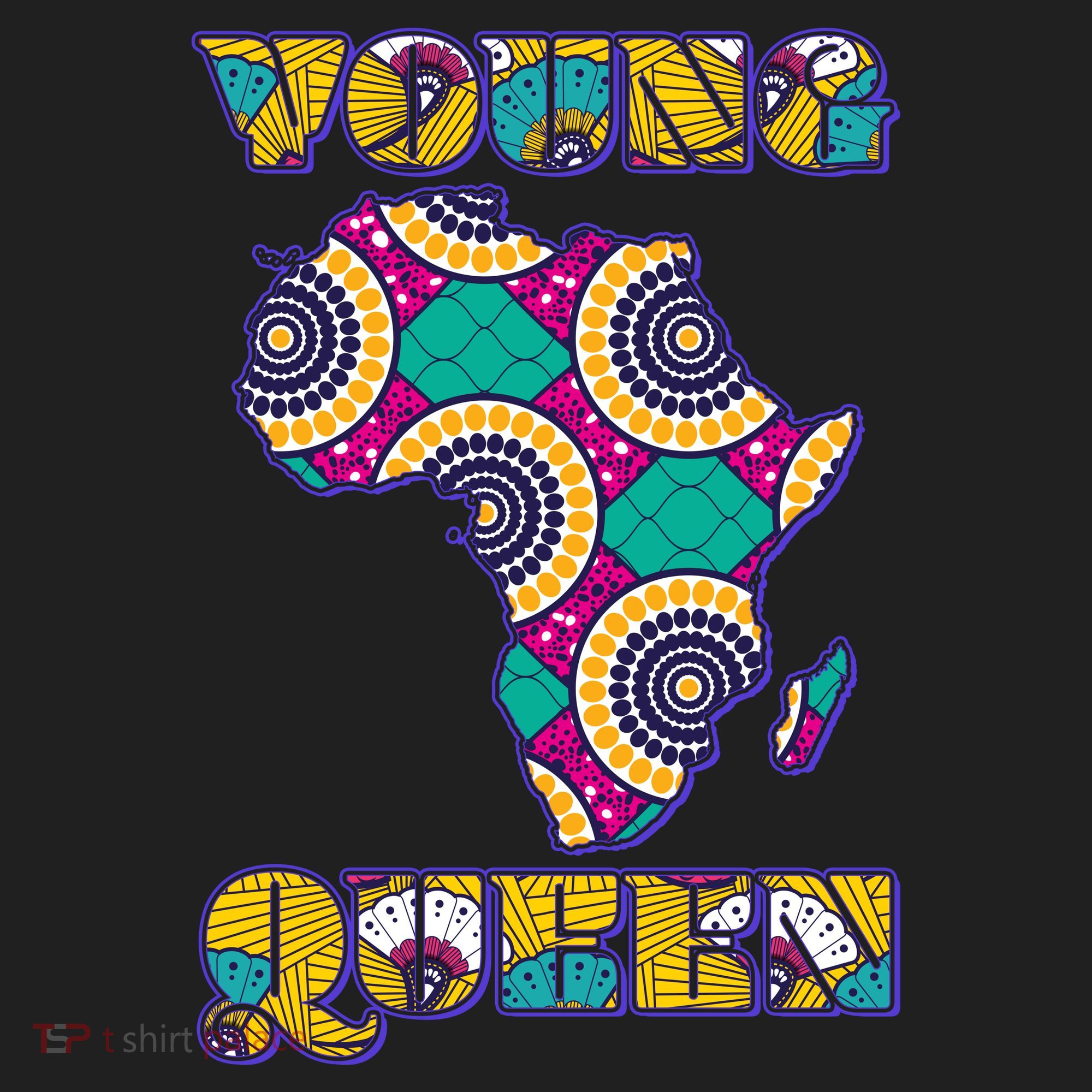 Young African Queen African Cloth Pattern Celebrating Black History Hat