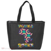 Young African Queen African Cloth Pattern Celebrating Black History Tote Bag thumb 0