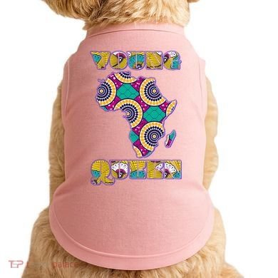 Young African Queen African Cloth Pattern Celebrating Black History Doggie Tank