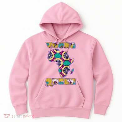 Young African Queen African Cloth Pattern Celebrating Black History Hoodie