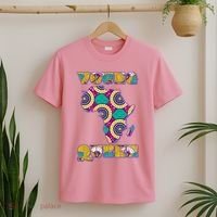 Young African Queen African Cloth Pattern Celebrating Black History T-Shirt thumb 2