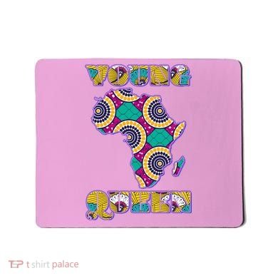 Young African Queen African Cloth Pattern Celebrating Black History Mousepad