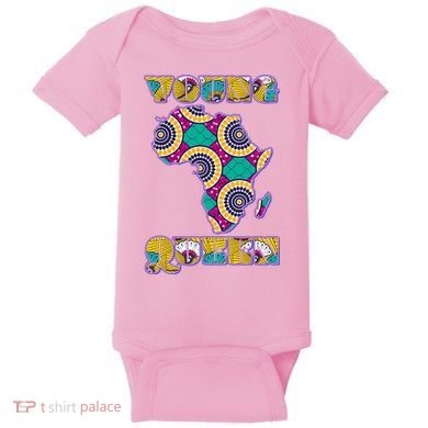 Young African Queen African Cloth Pattern Celebrating Black History Baby Bodysuit
