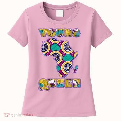 Young African Queen African Cloth Pattern Celebrating Black History Women's T-Shirt