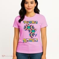 Young African Queen African Cloth Pattern Celebrating Black History Women's T-Shirt thumb 4