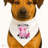 You Axolotl Questions Funny USA-Made Doggie Bandana thumb 1