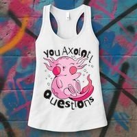 You Axolotl Questions Funny Women's Tank Top thumb 3