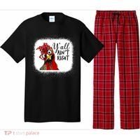 Y'all Ain't Right Funny Chicken Farmer Pajama Set thumb 0