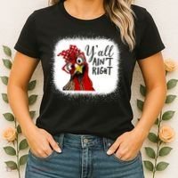 Y'all Ain't Right Funny Chicken Farmer Women's T-Shirt thumb 2
