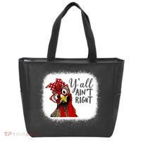 Y'all Ain't Right Funny Chicken Farmer Tote Bag thumb 0