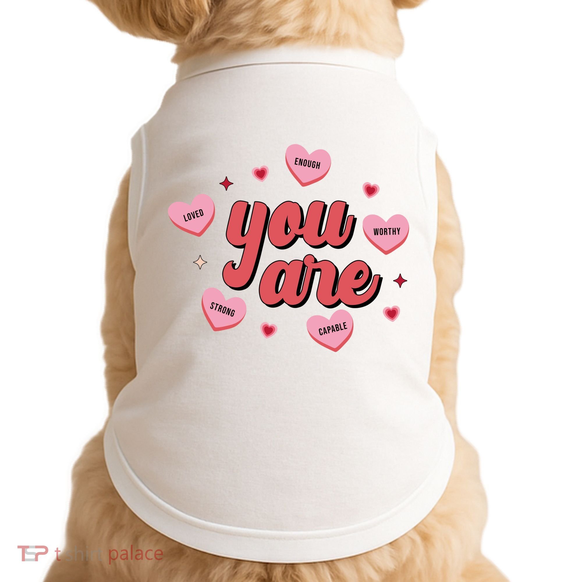You Are Self Love Hearts Doggie Tank
