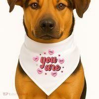 You Are Self Love Hearts USA-Made Doggie Bandana thumb 1
