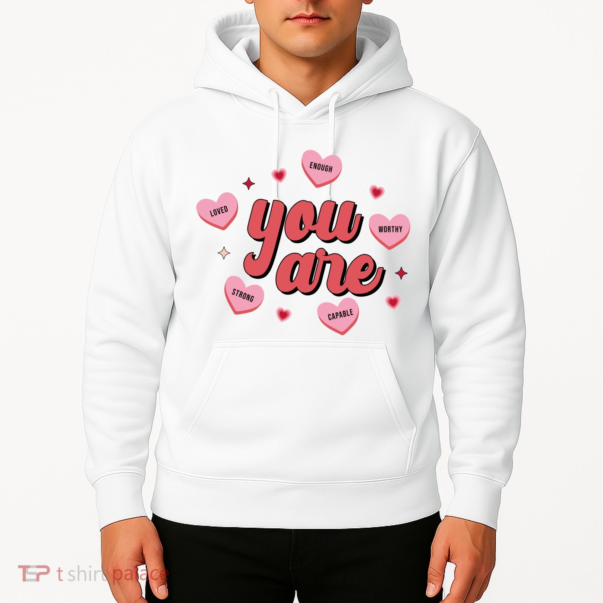 You Are Self Love Hearts Hoodie
