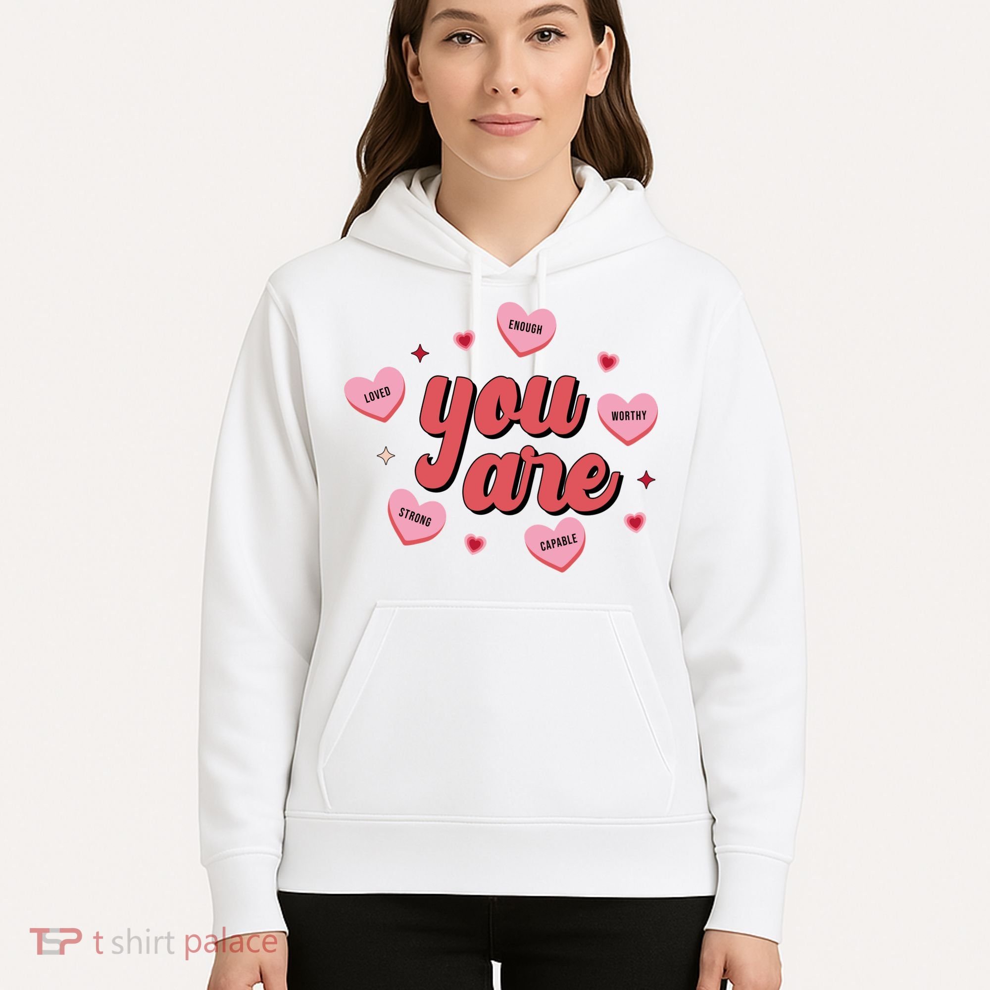 You Are Self Love Hearts Hoodie