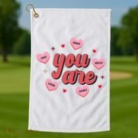 You Are Self Love Hearts Golf Towel thumb 1