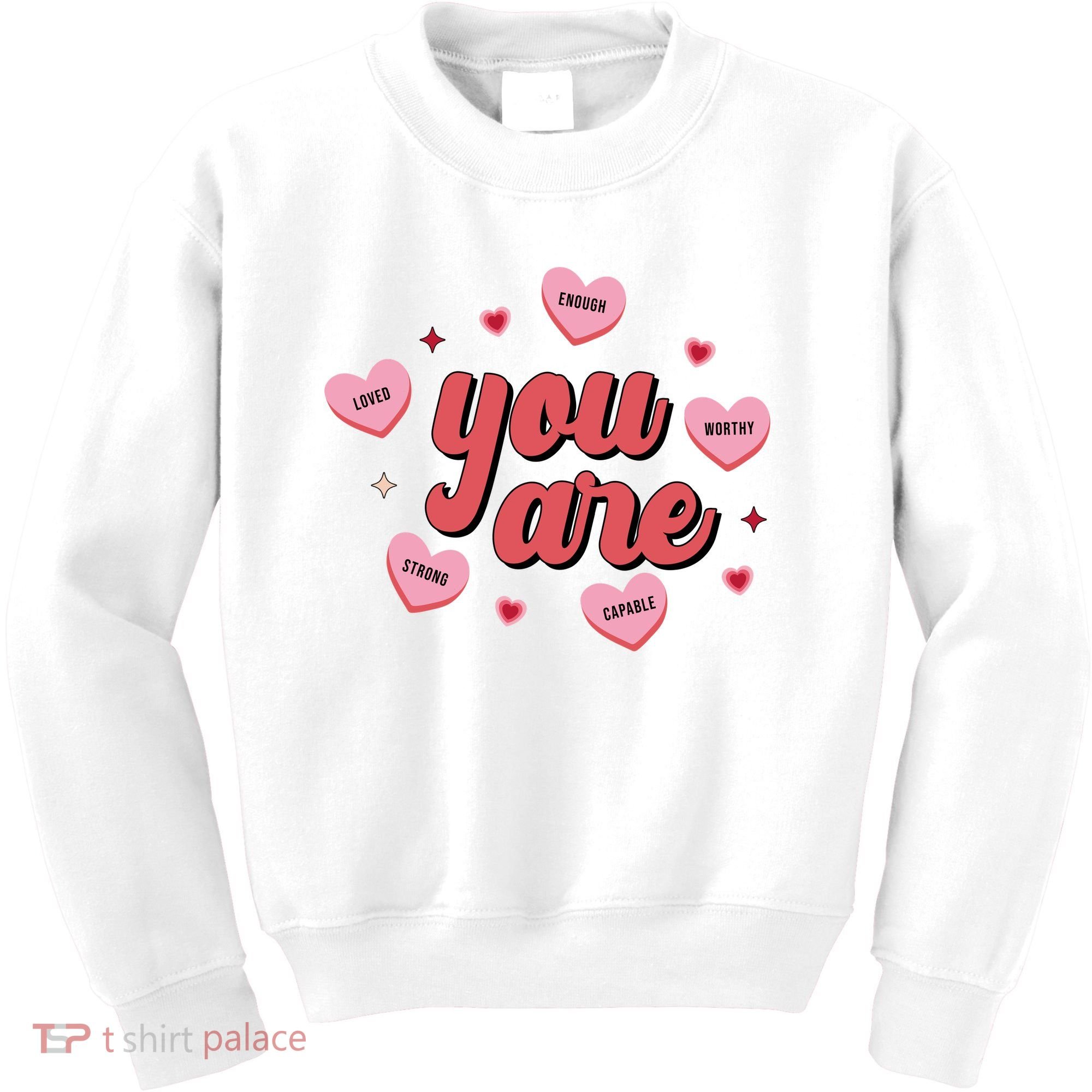 You Are Self Love Hearts Kids Sweatshirt