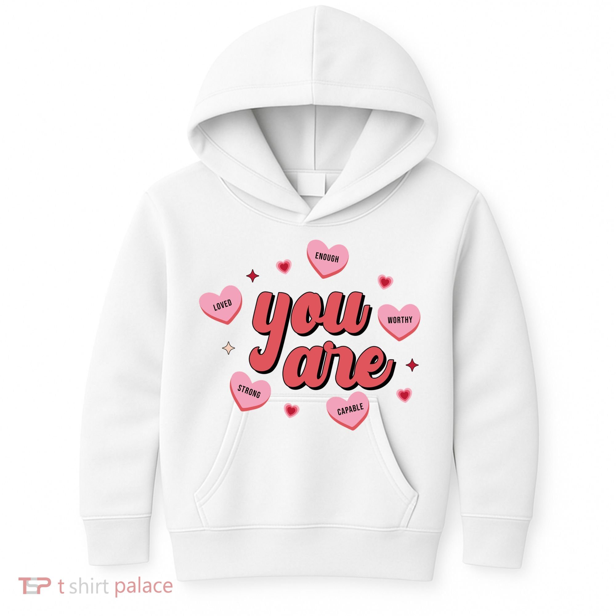 You Are Self Love Hearts Kids Hoodie